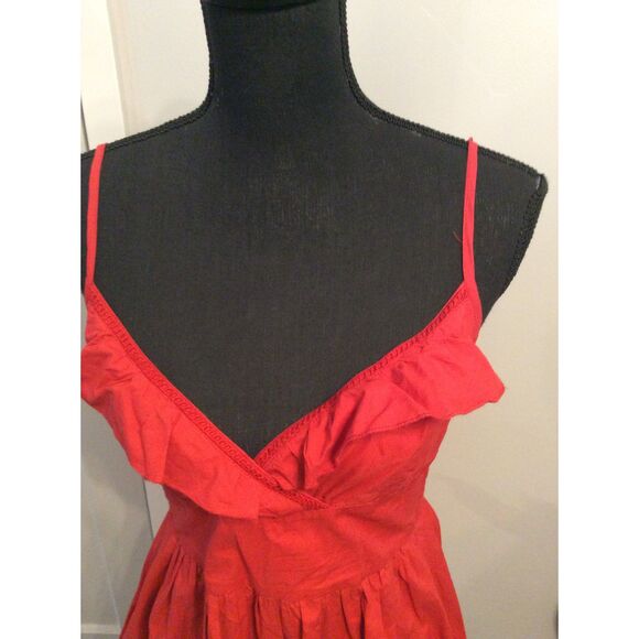 New NWT Red Summer Dress Cotton Fire Los Angeles Size Medium M - Picture 3 of 6